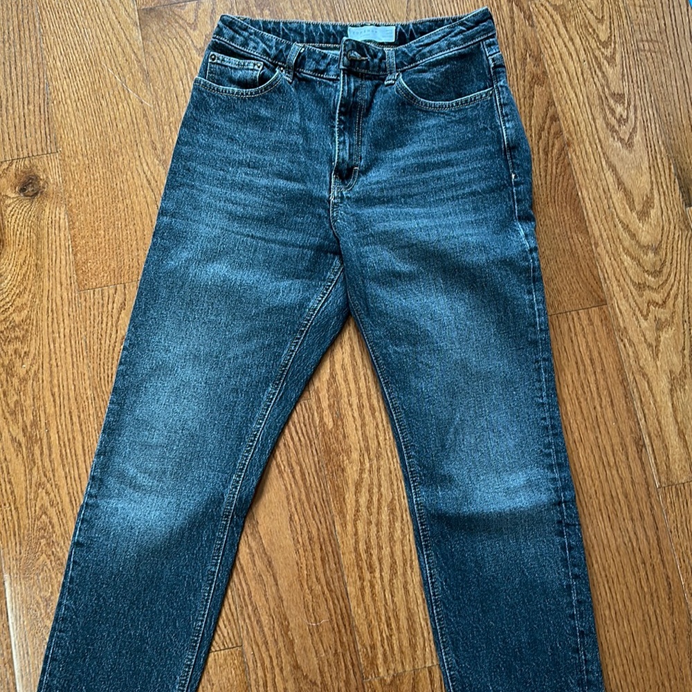 Topshop straight dark jeans